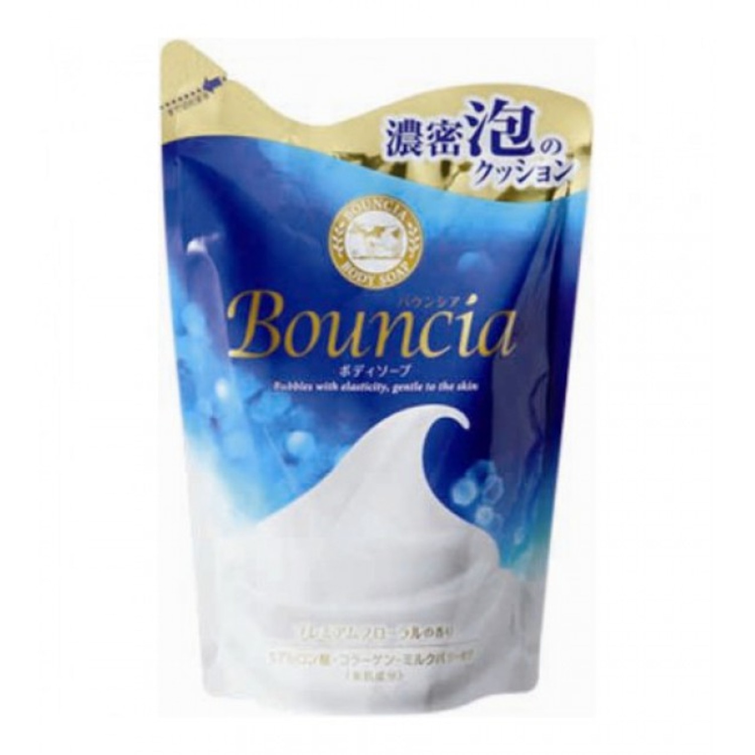 Cow Brand "Bouncia" Жидкое увлажняющее мыло для тела c свежим ароматом , сменная упаковка, 400мл. / 008266