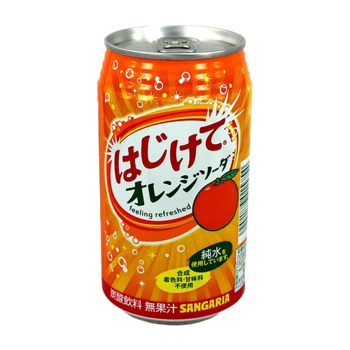  Sangaria Hajikete Orange Напиток безалкогольный газированный Апельсин, 350 мл