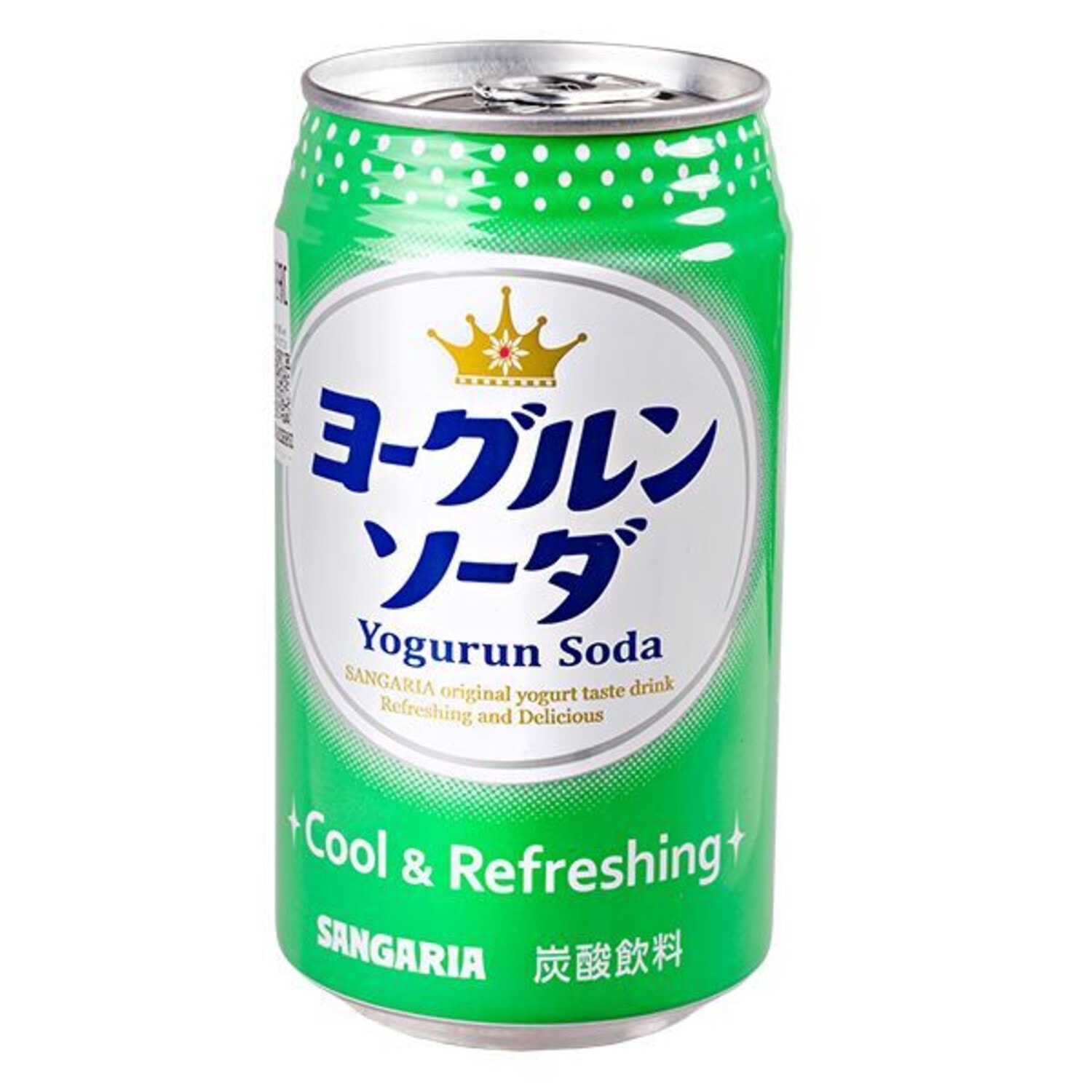 SANGARIA Yogurun soda Напиток газированный, йогурт-дыня,  банка, 350 мл/ 018915