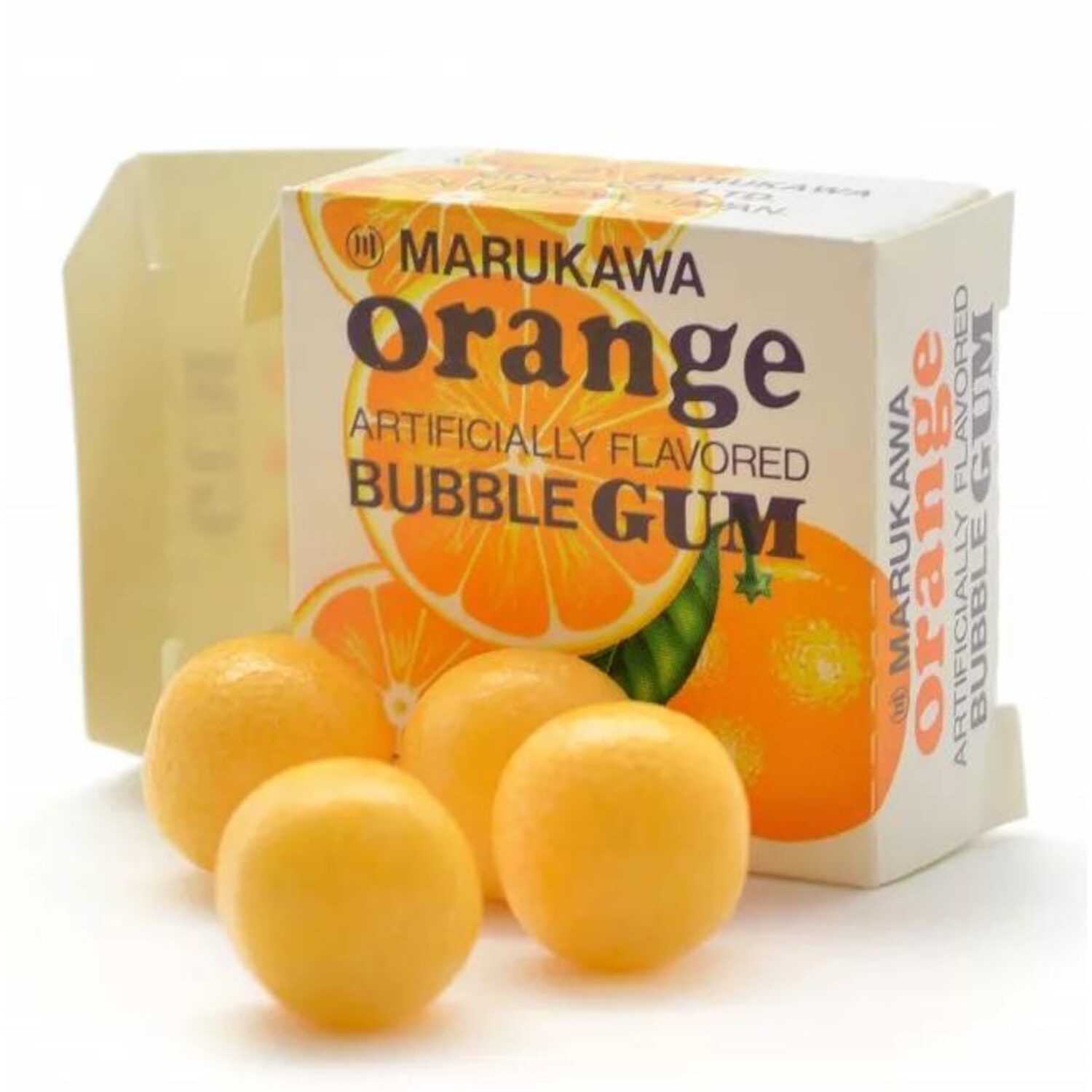 MARUKAWA Жевательная резинка  со вкусом апельсина, 6 шариков
