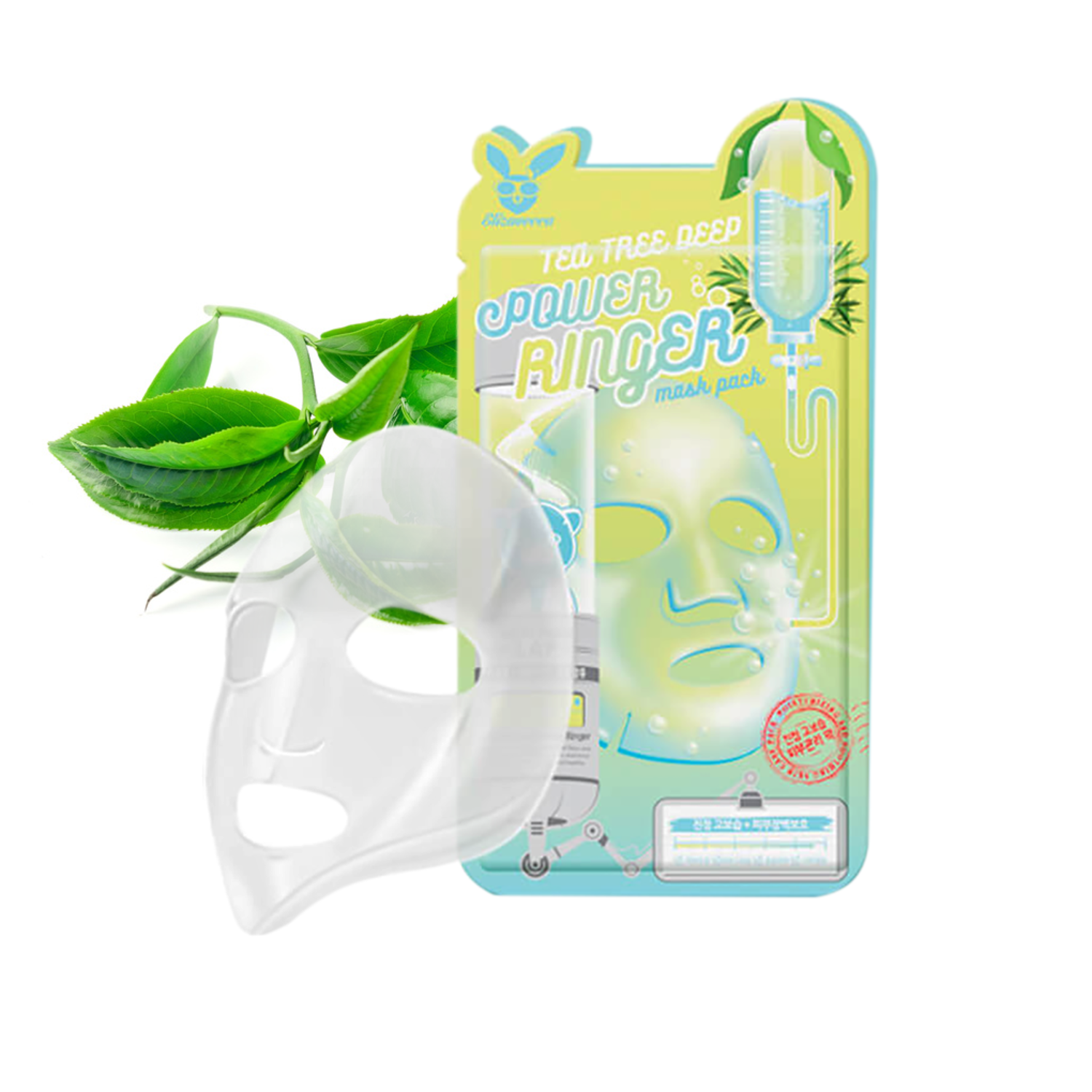  Elizavecca Tea Tree Deep Power Ringer Mask Pack  Тканевая маска для лица с экстрактом чайного дерева