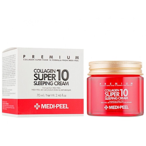 Medi-Peel Collagen Super10 Sleeping Cream, Омолаживающий ночной крем для лица с коллагеном, 70г. / 342382 (1Т)