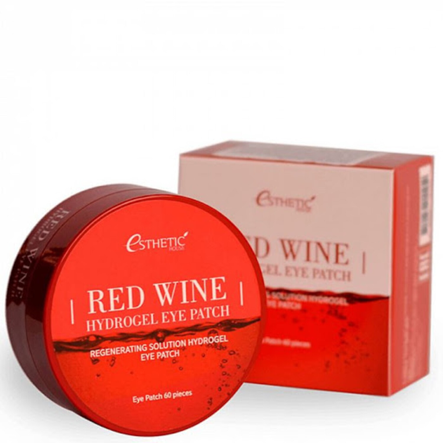 ESTHETIC HOUSE Red Wine Hydrogel Eye Patch Патчи для глаз гидрогелевые тонизирующие с красным вином, 60шт. / 011459