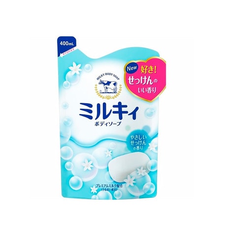 COW Brand Milky Жидкое пенное мыло для тела c керамидами и ароматом цветочного мыла, см.бл.
