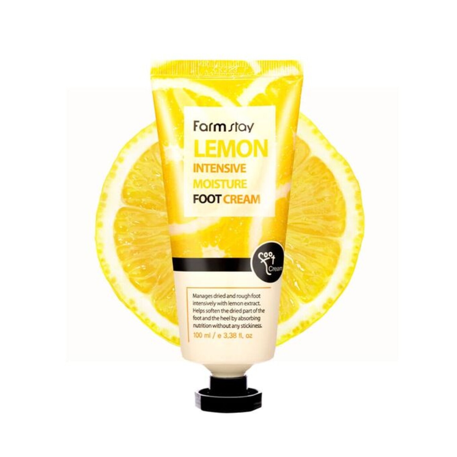  Farmstay Lemon Intensive Moisture Foot Cream Смягчающий крем для ног с экстрактом лимона, 100мл. / 560109