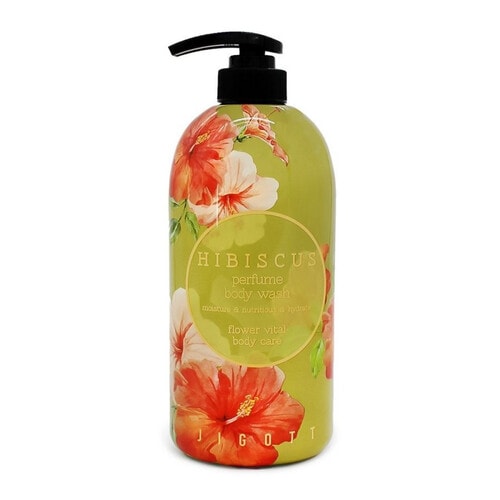 Jigott  Hibiscus Perfume Body Wash Парфюмированный гель для душа с экстрактом гибискуса  , 750 мл/ 282072