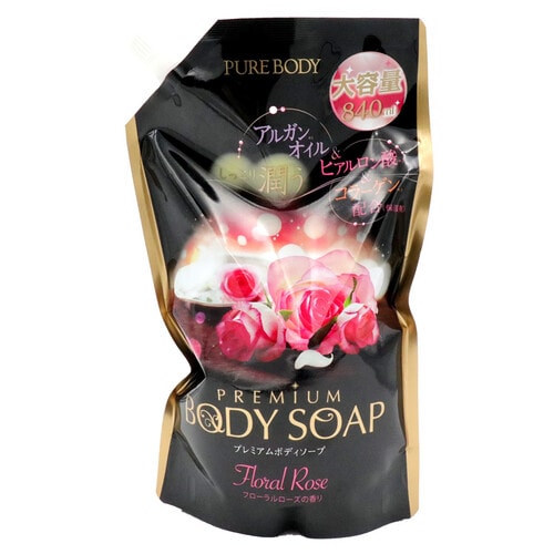 Mitsuei Pure Body Premium Бережный увлажняющий гель для душа с ароматом роз, 840 мл