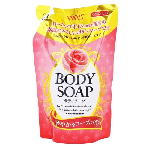ND  "Wins Body Soap Rose" Крем-мыло д/тела с розовым маслом и богатым ароматом, 400мл/ 827196