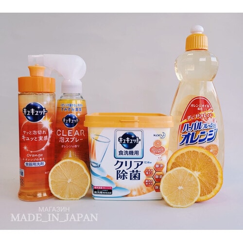  Mitsuei Средство для мытья посуды, овощей и фруктов с ароматом апельсина, 0,6л. / 040610