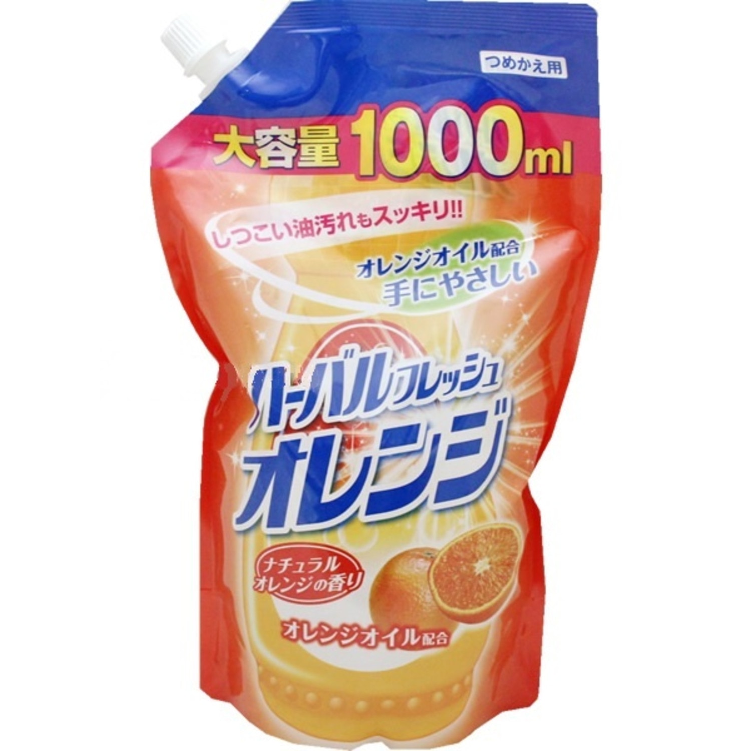 Mitsuei Средство для мытья посуды, овощей и фруктов, аромат апельсина, мягкая упаковка, 1000мл. / 040726