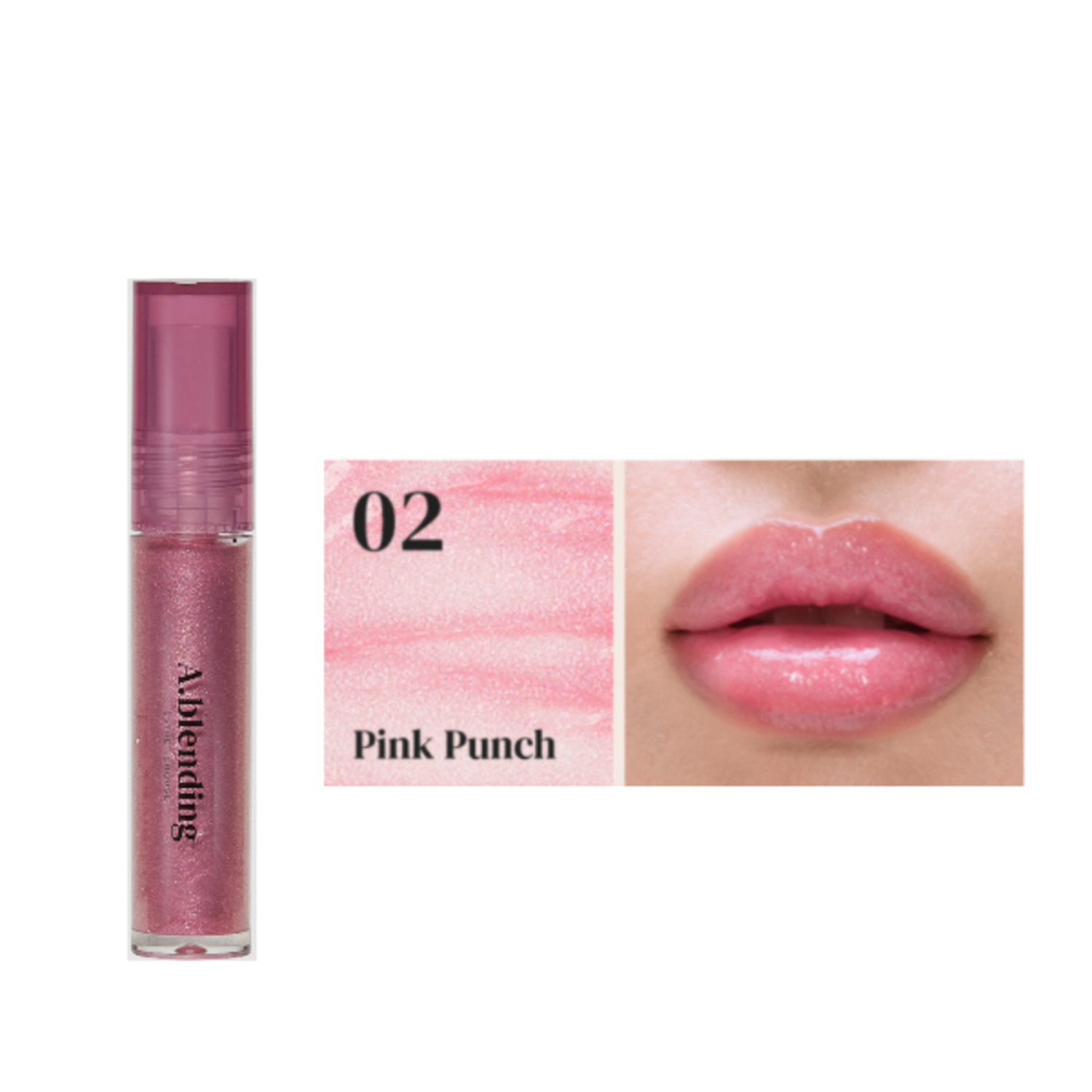 Esthetic House A.Blending glow lip shine, Блеск для губ (02 розовый пунш), 4,5мл. / 012647