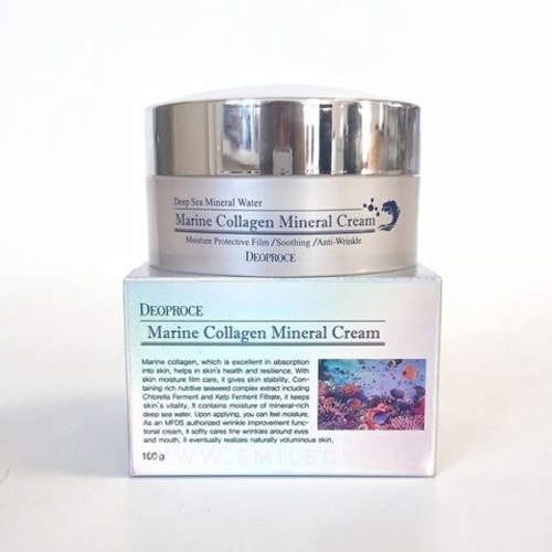DEOPROCE Marine Collagen Mineral Cream Крем для лица омолаживающий с морским коллагеном, 100г. / 030193