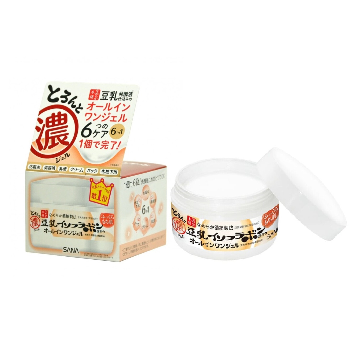 SANA Soy Milk Gel Cream Крем - гель увлажняющий с изофлавонами сои 6 в 1,100 г. / 447907 (4Т) 