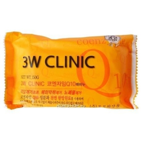 3W Clinic Dirt Soap Мыло кусковое антивозрастное с коэнзимом Q10