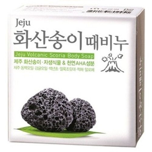 Mukunghwa "Jeju volcanic scoria body soap" скраб-мыло для тела с вулканической солью  100 г. / 802451