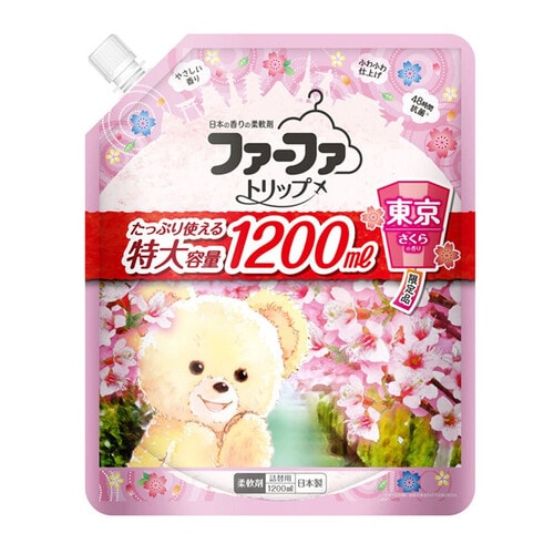 NISSAN FAFA JAPAN FaFa Sakura Кондиционер концентрированный для белья, с ароматом цветущей сакуры, мягкая упаковка с крышкой, 1200мл/ 328928