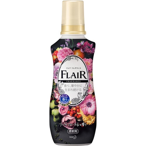 KAO "Flair Fragrance Rich Floral" Кондиционер-смягчитель для белья, с богатым фруктово-ягодным ароматом и цветочными нотками, 540 мл. / 398444