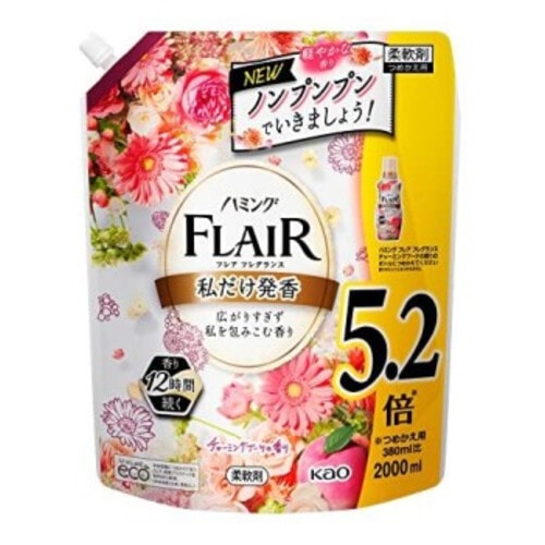 KAO Flair Fragrance Charming Bouquet Кондиционер-смягчитель для белья, с нежным ароматом цветочного букета, 2000 мл. / 407641
