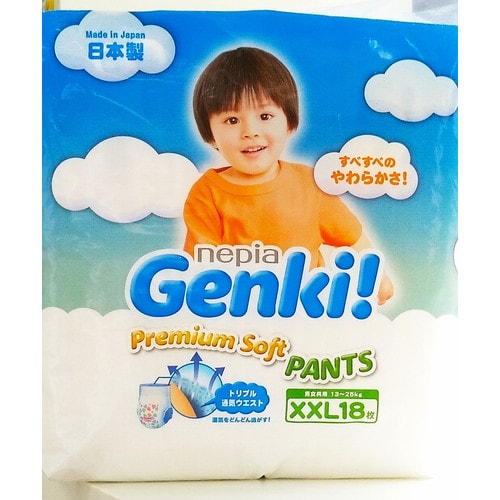 Genki Подгузники-трусики Nepia Premium Soft XXL (13-25 кг) 18 шт
