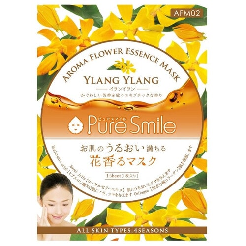 Pure Smile Aroma Flower Essence Mask Тканевая маска  с маслом иланг-иланг, 23 мл