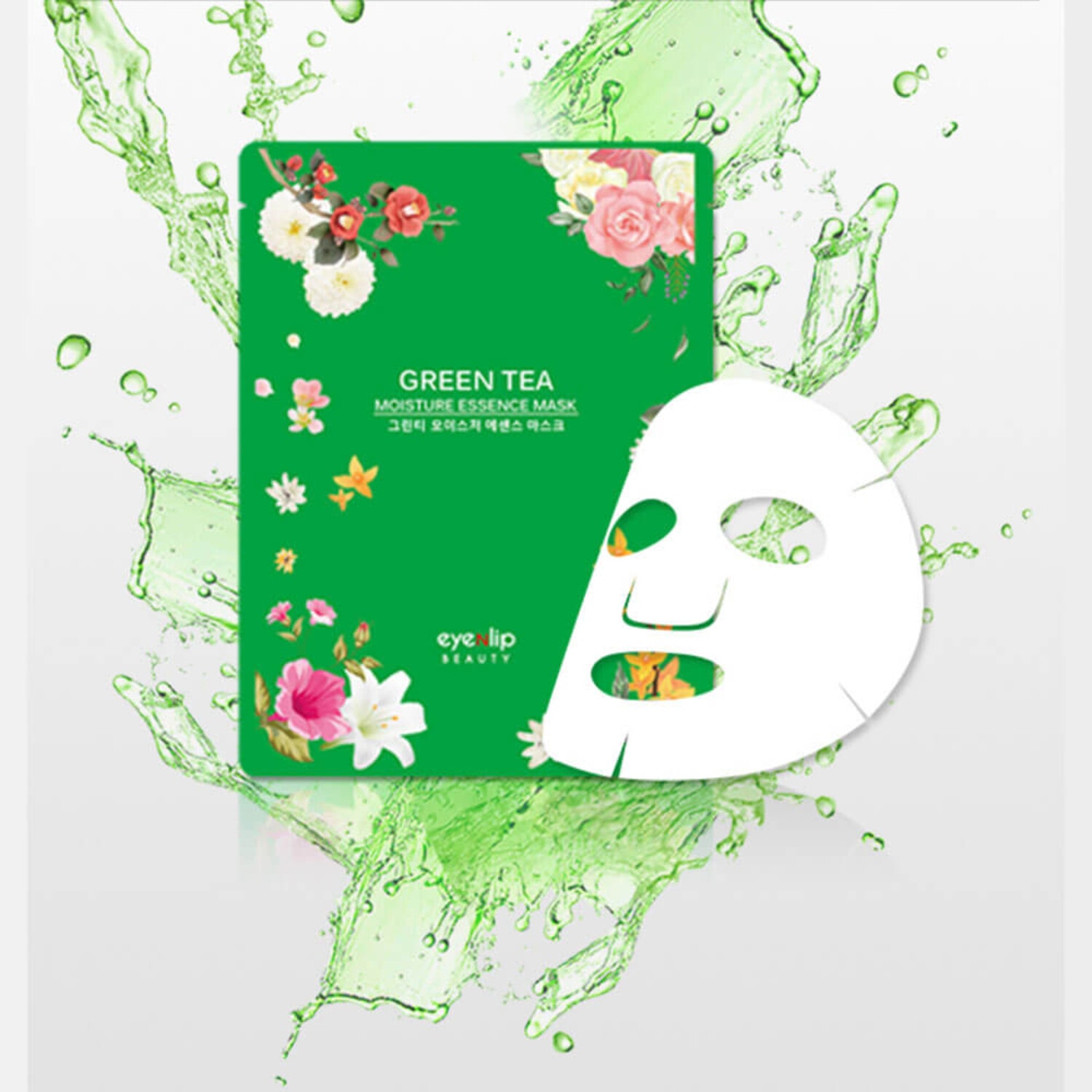 Eyenlip Moisture Essence Mask GREEN TEA Тканевая маска с экстрактом зелёного чая, 25мл. / 250234