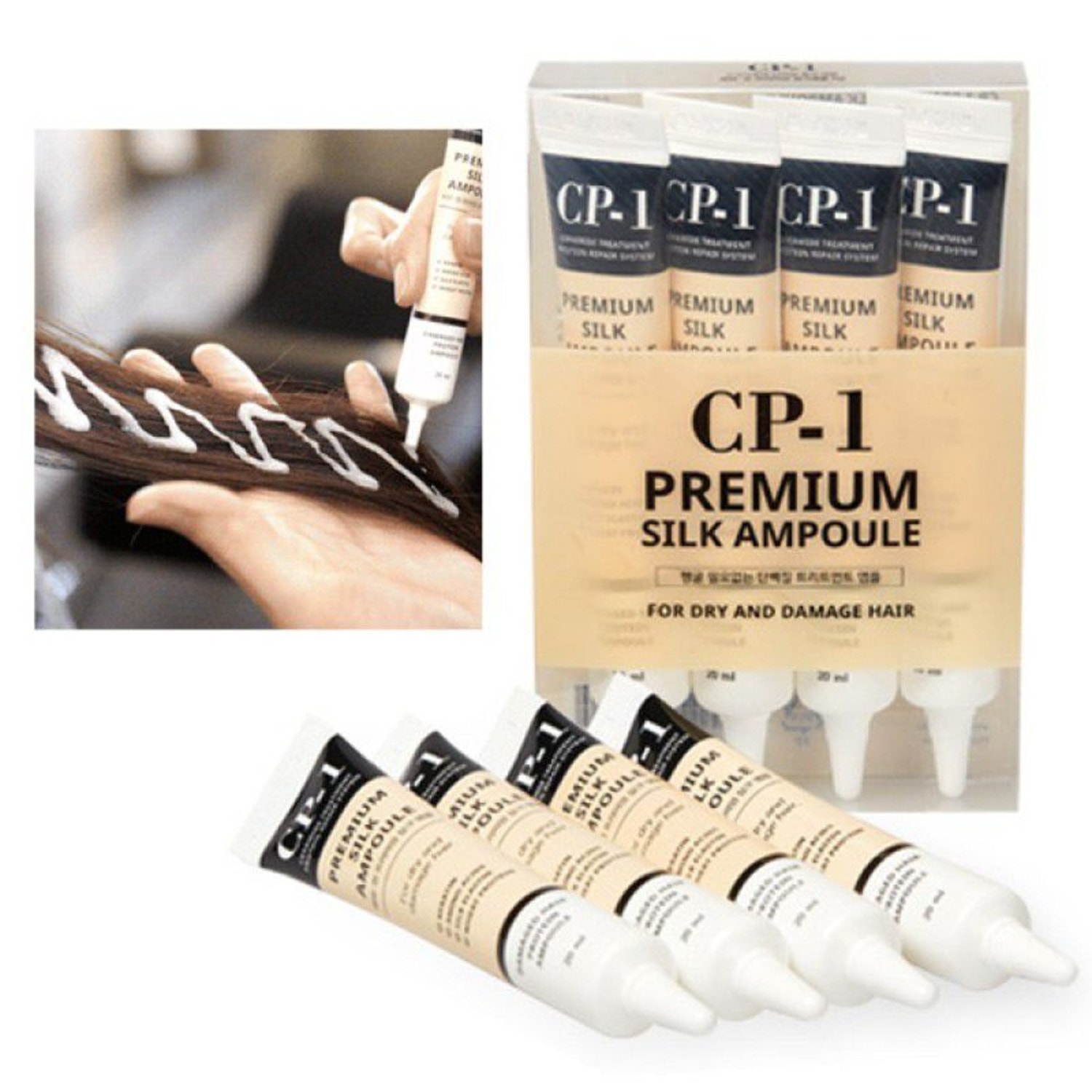 ESTHETIC HOUSE CP-1 Premium Silk Ampoule Несмываемая сыворотка д/волос с протеинами шелка, 20мл. / 010582